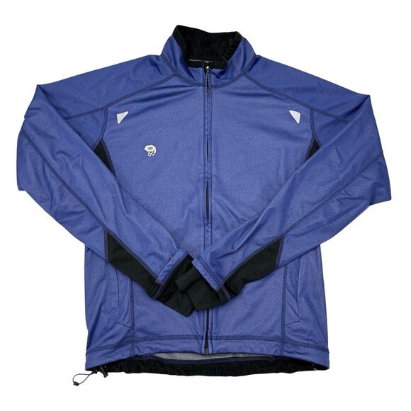 Mountain Hardwear Jacket Mens Size Medium Blue Soft Shell Waterproof‎ Cycling - Picture 1 of 11